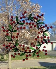 Greens and Holly Wreath - 15 inches