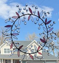 Wreath: Burgundy & Clear