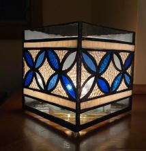Blue Petal Candle Holder View  1